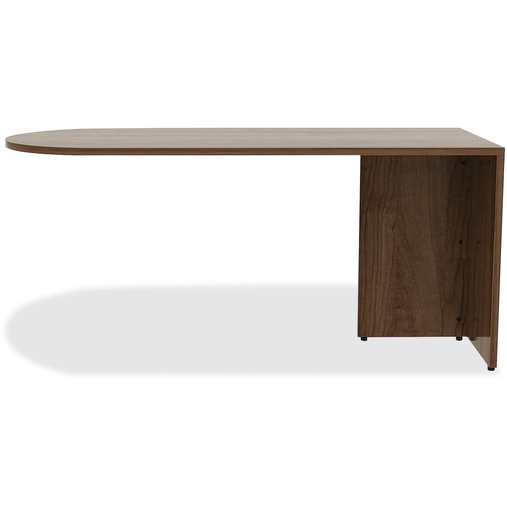 Lorell Essentials 30inW Desk Peninsula, Walnut