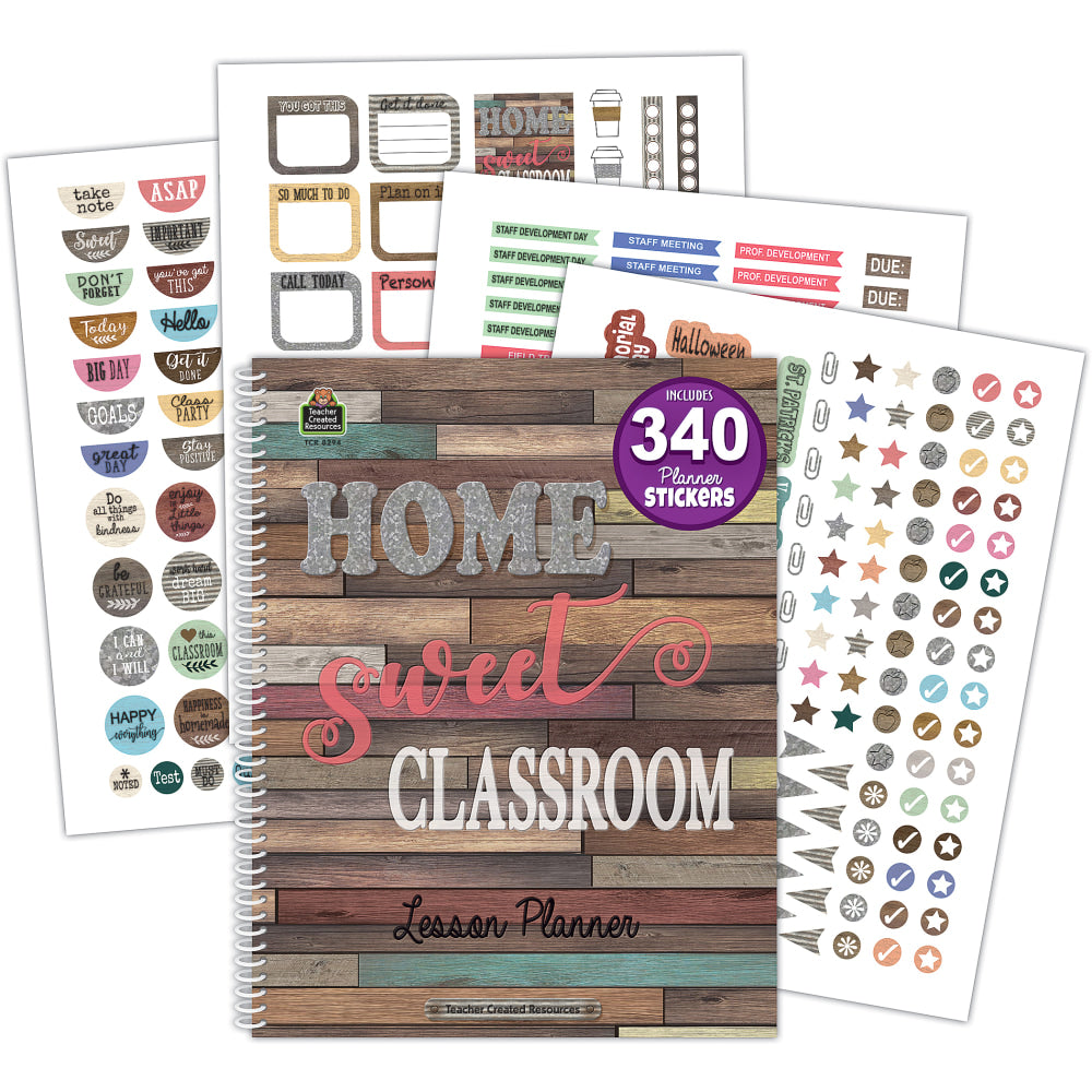 Teacher Created Resources 40-Week Lesson Planner, 8-1/2in x 11in, Home Sweet Classroom