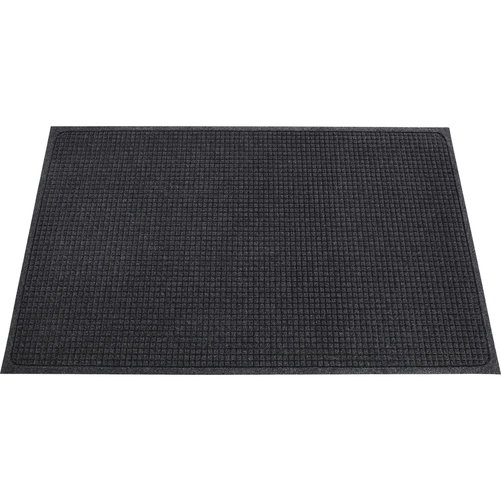 Genuine Joe 99% Recycled EcoGuard Eternity Indoor Floor Mat, 3ftW x 5L, Charcoal Gray