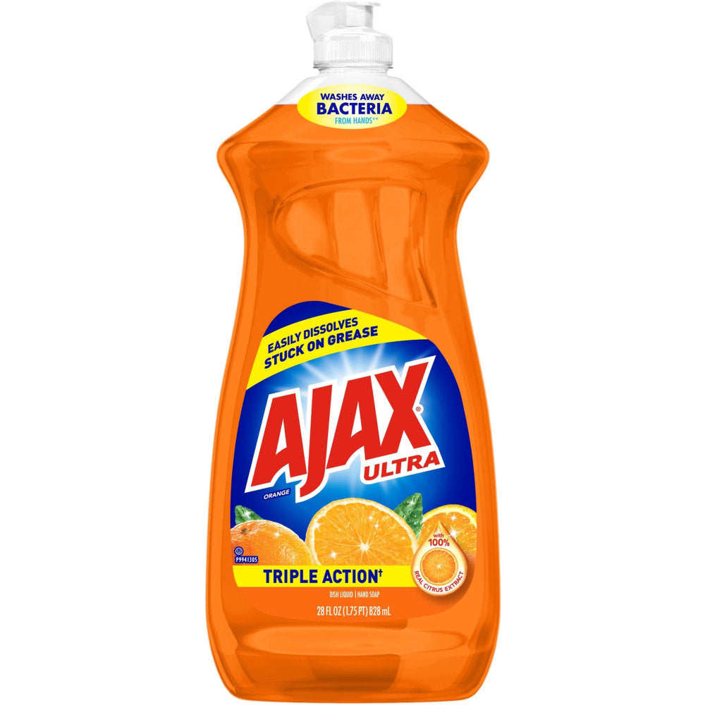 Ajax Liquid Dishwashing Detergent, Orange Scent, 28 Oz Bottle