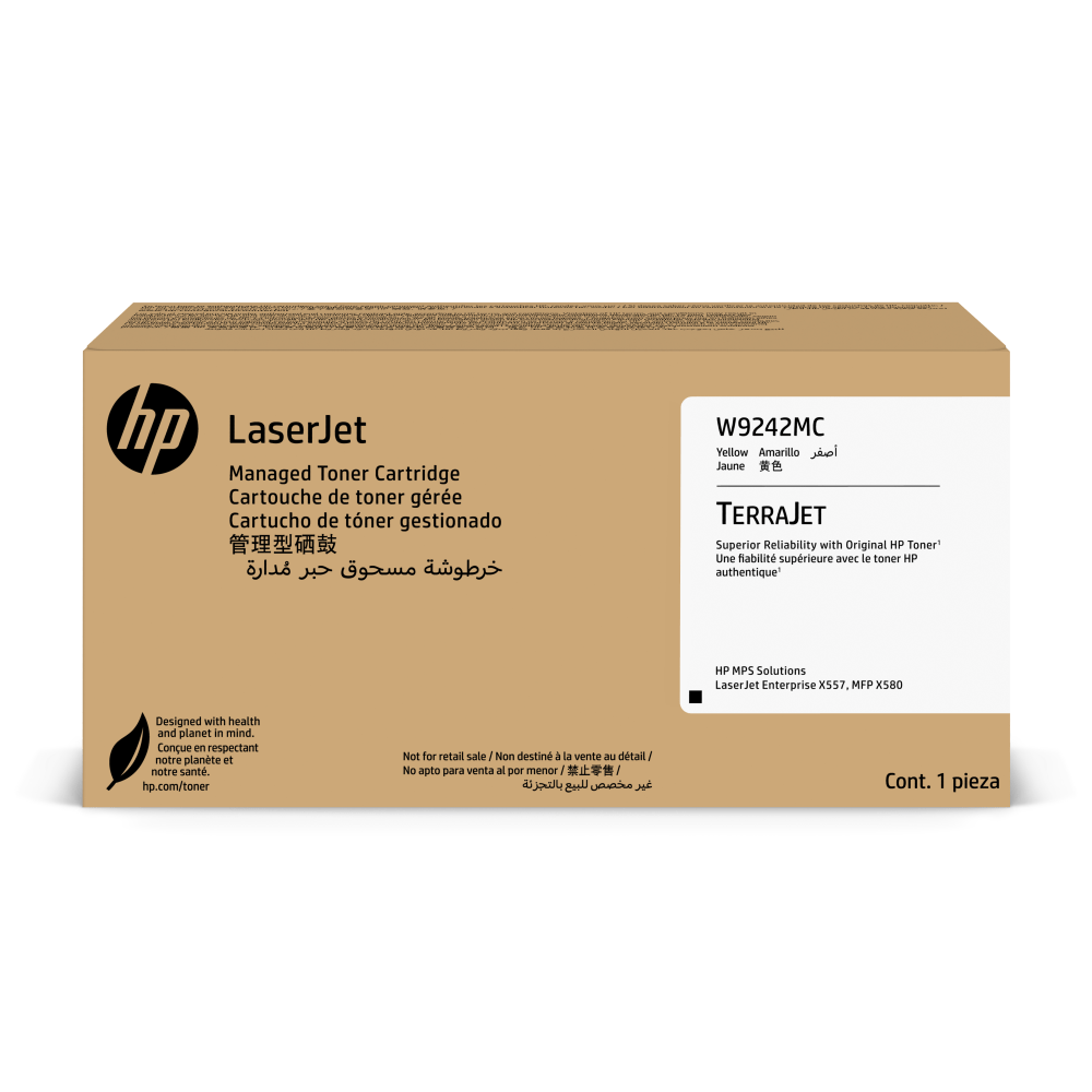 HP Managed Yellow LaserJet Toner Cartridge, W9242MC