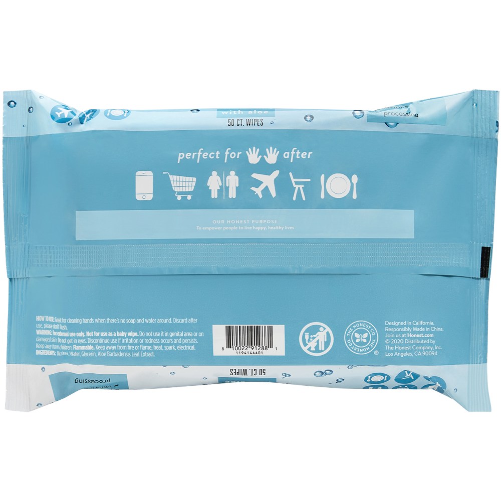 The Honest Company Sanitizing Wipes, Unscented, Case Of 50 Wipes