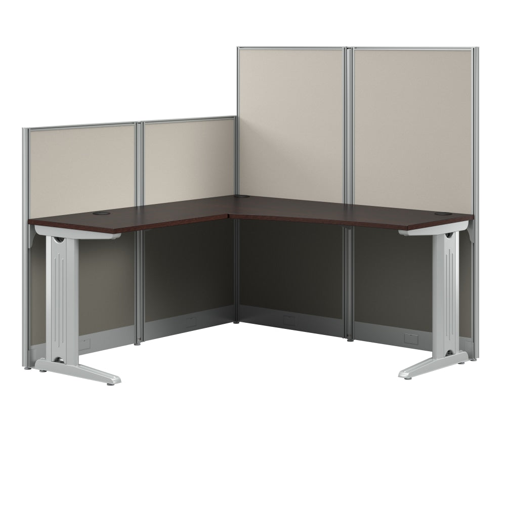 Bush Business Furniture Office In An Hour L Workstation, Mocha Cherry Finish, Standard Delivery