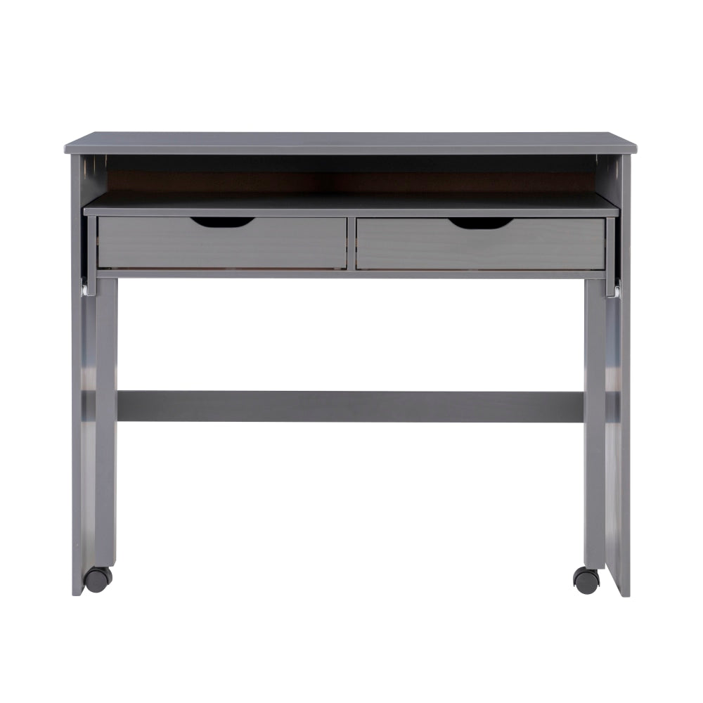 Linon Casimer 43inW Extendable Console Writing Desk, Gray