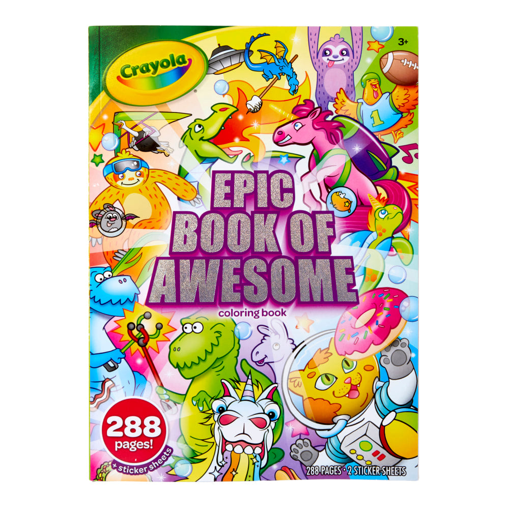 Crayola Epic Book Of Awesome 288-Page Coloring Books, Pack Of 6 Books