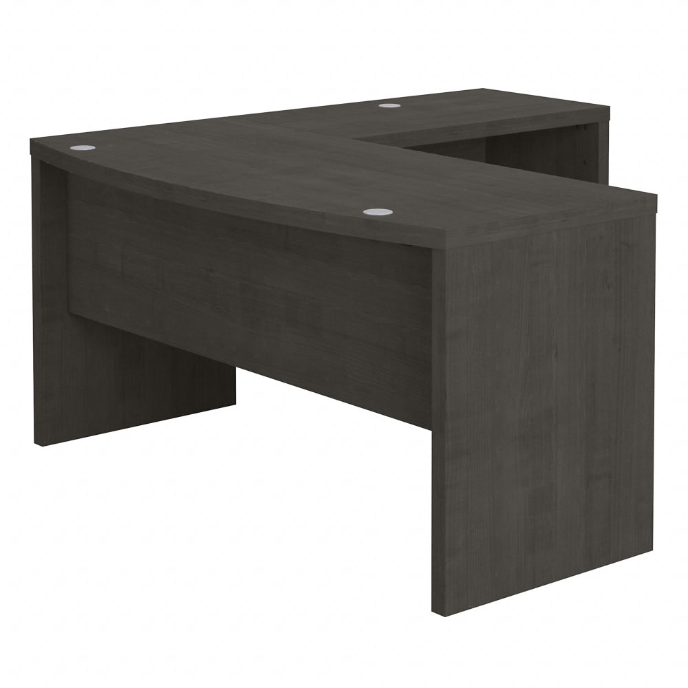 Bush Business Furniture Echo 60inW L-Shaped Bow-Front Corner Desk, Charcoal Maple, Standard Delivery