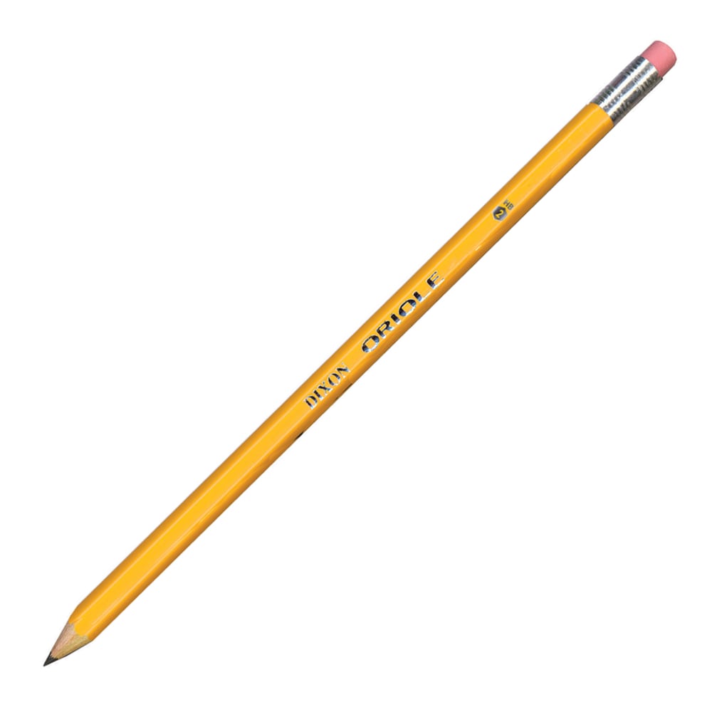 Dixon Oriole Pencils, Presharpened, #2 Lead, Soft, Pack of 12