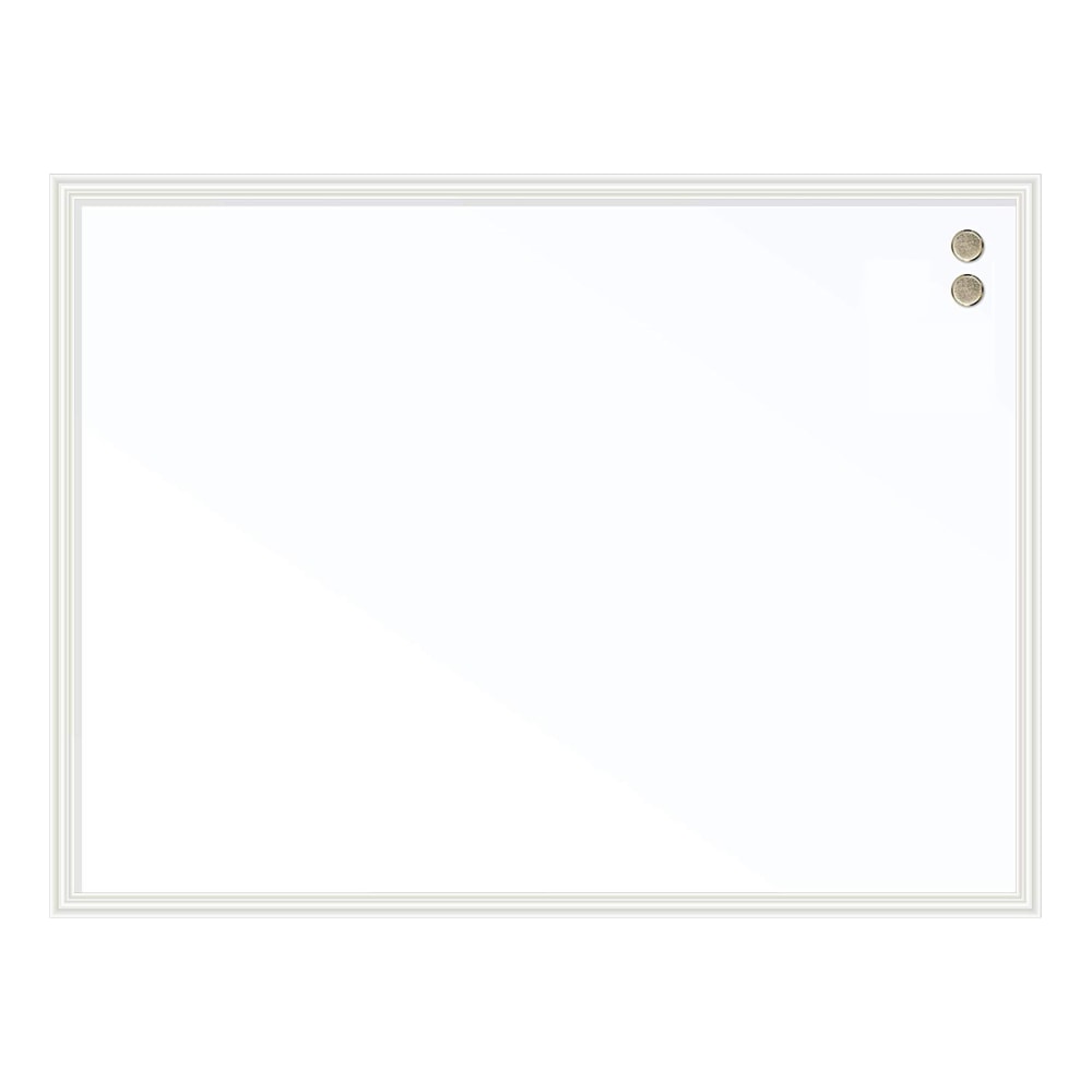 U Brands Magnetic Dry Erase Board, 40in X 30in, White Wood Frame