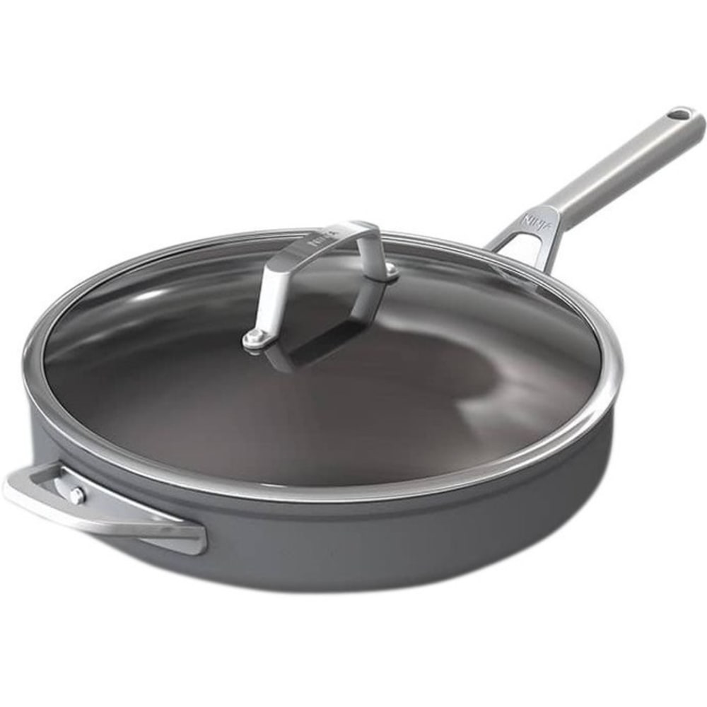 Ninja Foodi Premium Stainless Steel NeverStick Saute Pan, Slate Gray