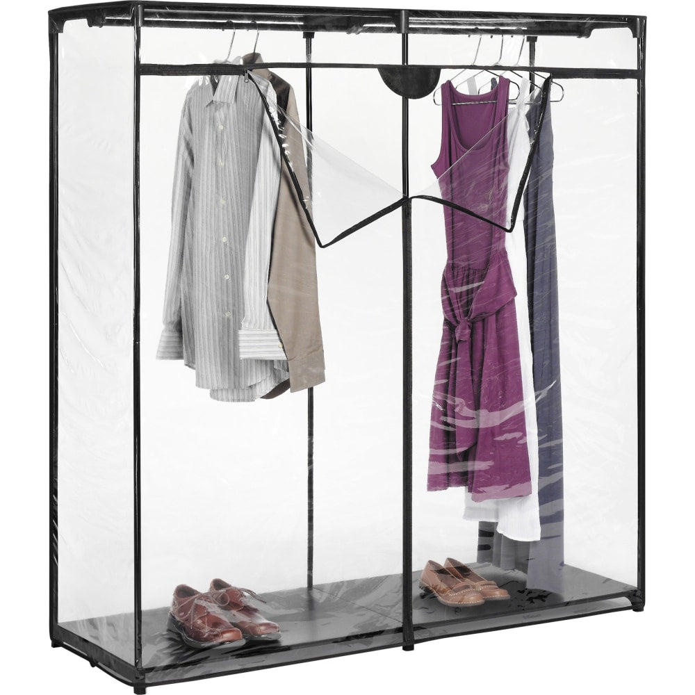 Whitmor Garment Rack - 64in Height x 60in Width x 19.5in Depth - Zippered, Durable - Clear - Plastic, Polypropylene, Steel