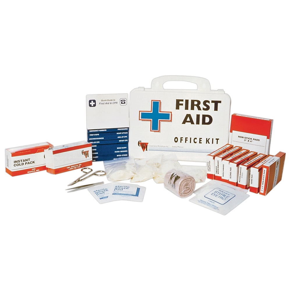 SKILCRAFT Wall Mountable First Aid Kit For 10-15 People, 125 Pieces (AbilityOne 6545-01-433-8399)