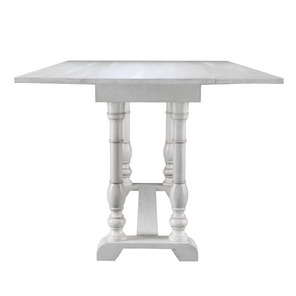 SEI Furniture Edenderry Farmhouse Folding Trestle Console-To-Dining Table, Rectangular, White