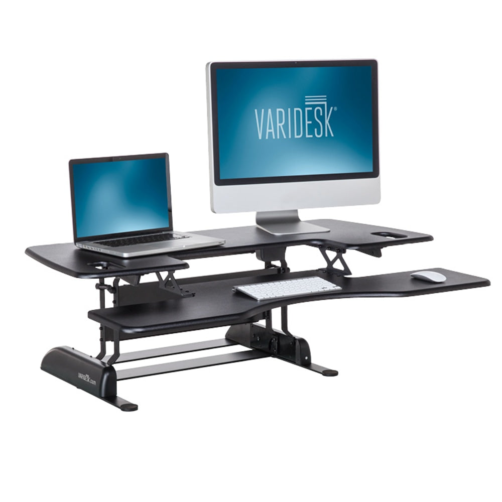 VariDesk ProPlus Manual Standing Desk Riser, 17-1/2inH x 48inW x 24inD, Black