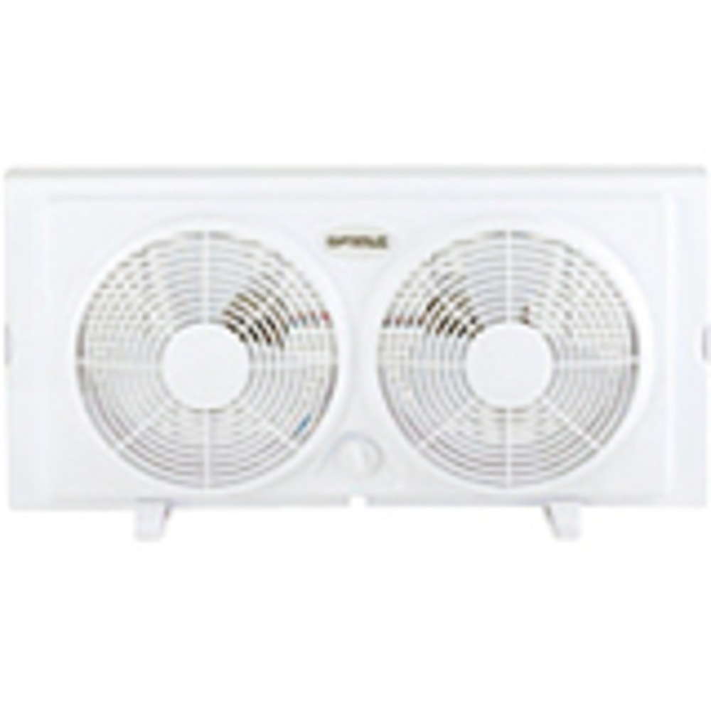 Optimus 2-Speed Twin Window Fan, 177.8mm, White