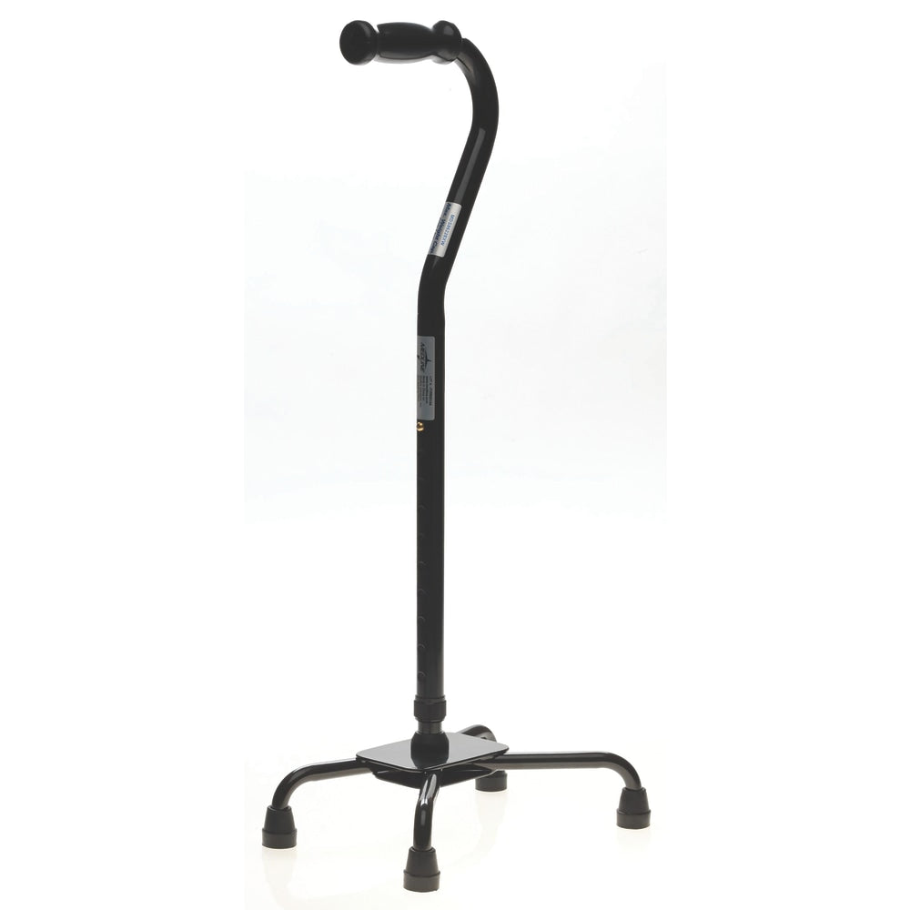 Medline Guardian Bariatric Quad Cane, Large Base, Black