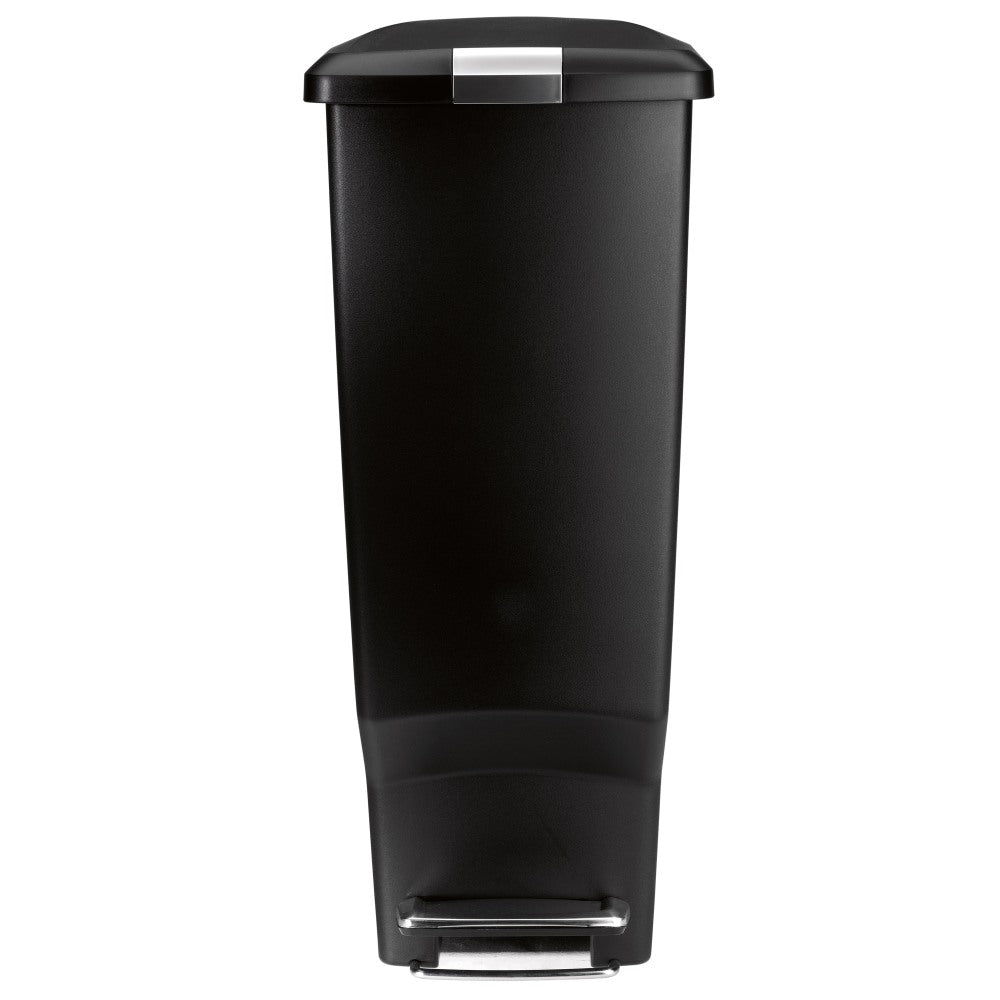 simplehuman Slim Step Can, 10.5 Gallons, Black Plastic