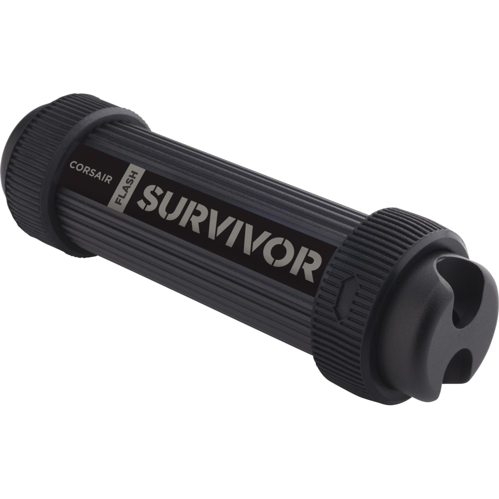 Corsair Flash Survivor Stealth 64GB USB 3.0 Flash Drive - 64 GB - USB 3.0 - Black - 5 Year Warranty