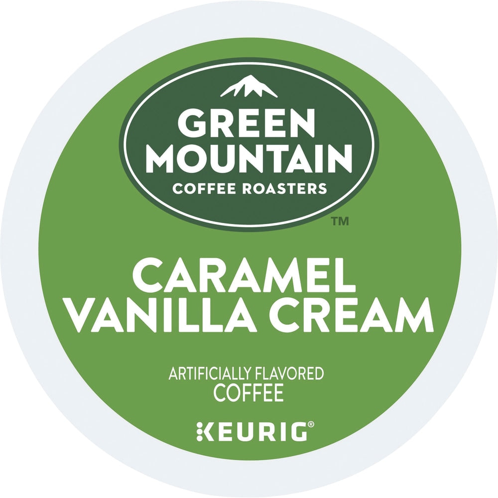 Green Mountain Coffee Single-Serve Coffee K-Cup, Caramel Vanilla Cream, Carton Of 96, 4 x 24 Per Box