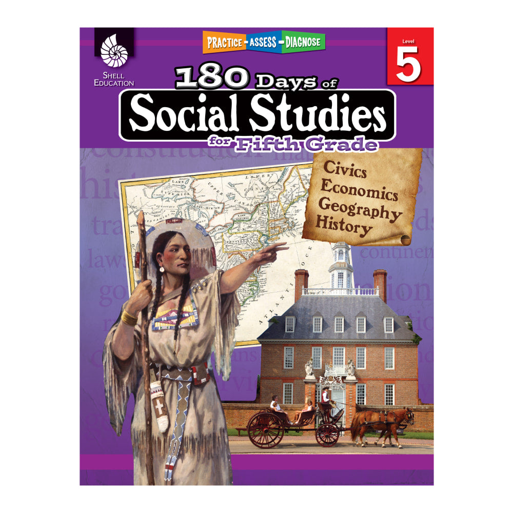 Shell Education 180 Days Of Social Studies, Grade 5