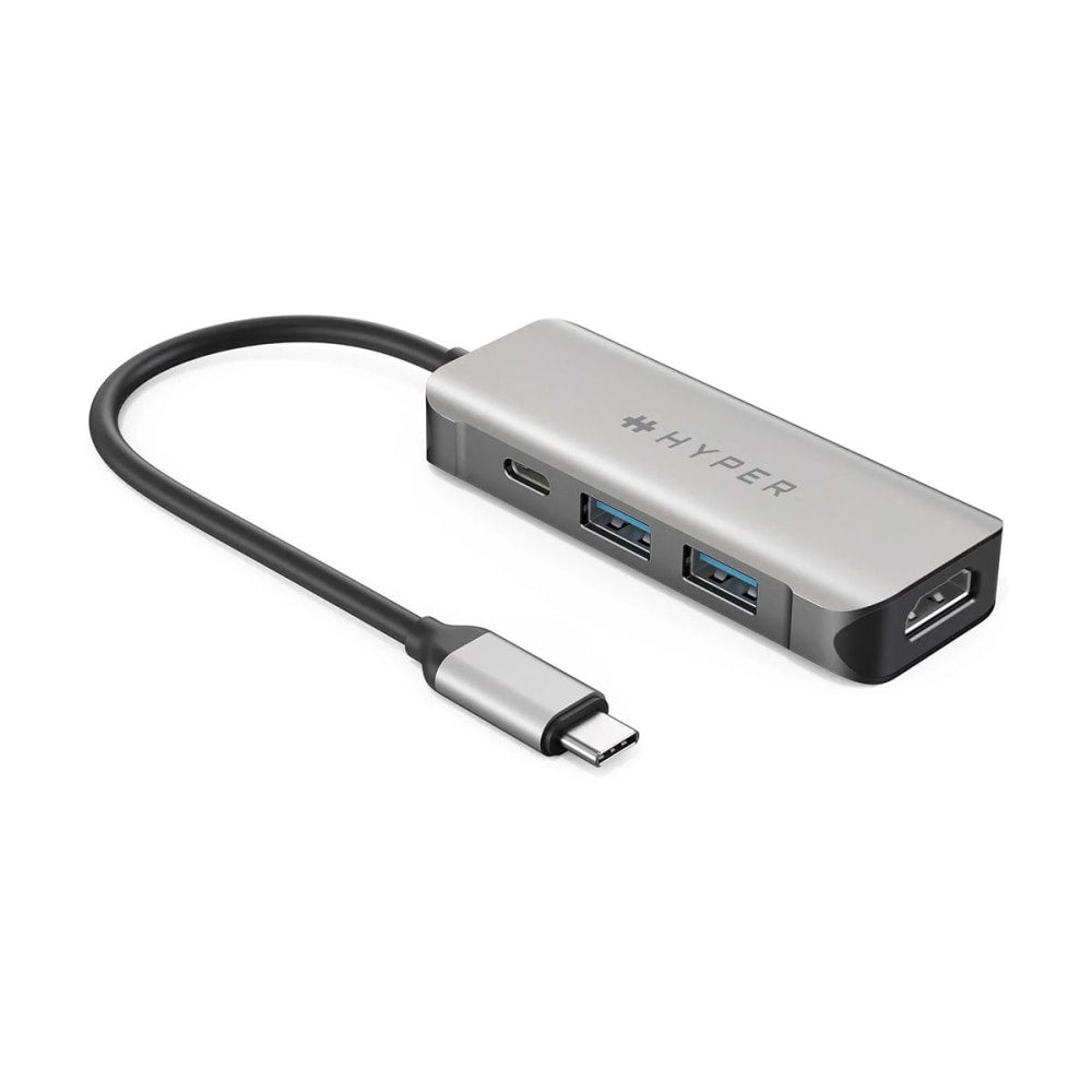 Targus Sanho HyperDriver 4-in-1 USB-C Hub, 0.51inH x 1.38inW x 3.35inD, Gray, HD41