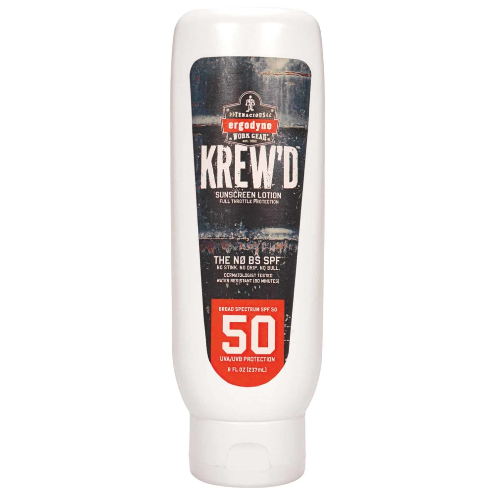 Ergodyne KREW-d 6351 SPF 50 Sunscreen Lotion, 8 Oz