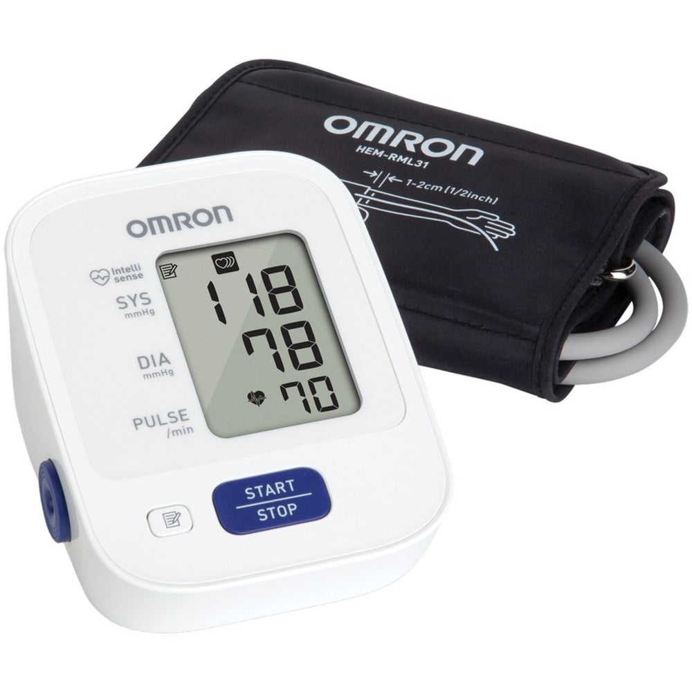 Omron 3 Series Upper Arm Blood Pressure Monitor - For Blood Pressure - Irregular Heartbeat Detection, Easy-to-read Display, Memory Storage