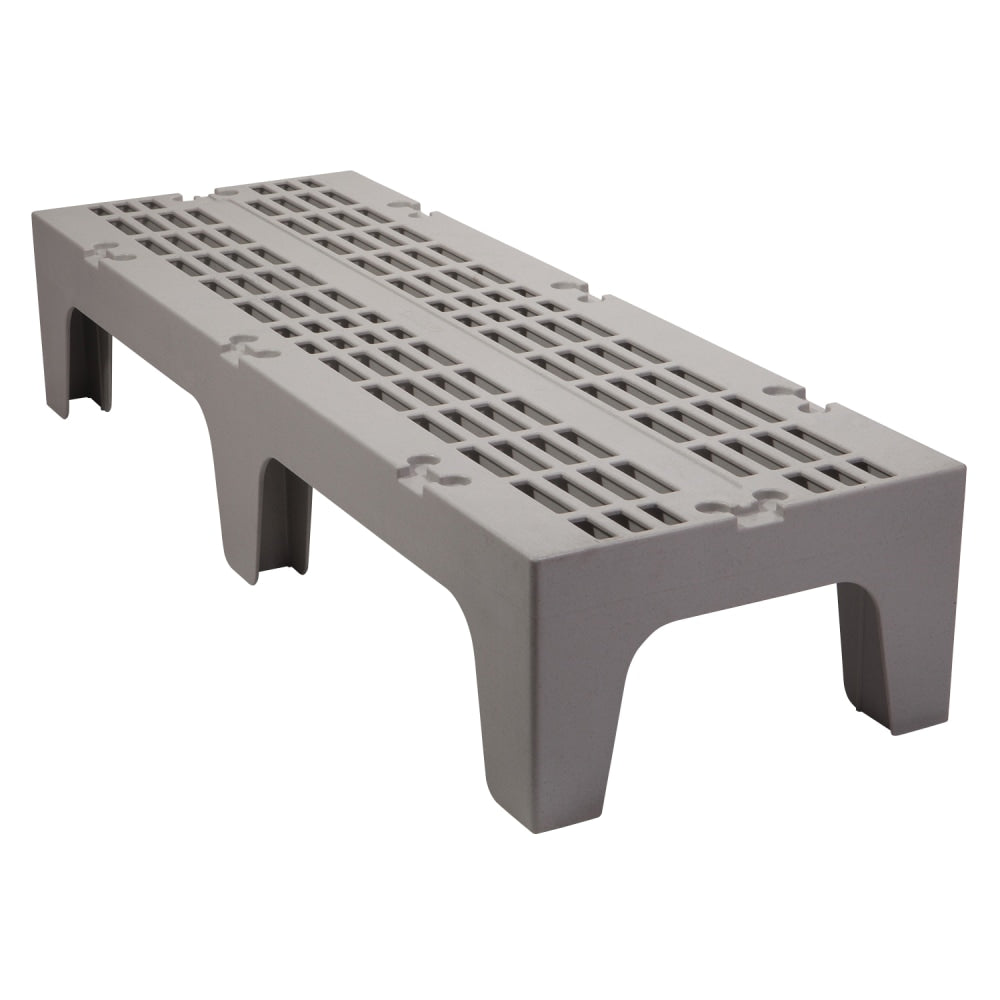 Cambro Vented Dunnage Rack, 12inH x 21inW x 60inD, Speckled Gray