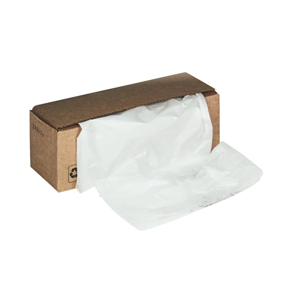 Fellowes Powershred Waste Bags, 3605801, White, Carton Of 50 Bags