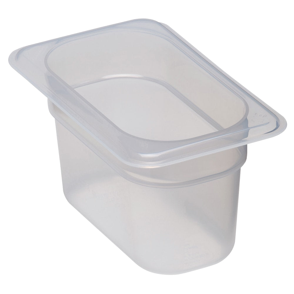 Cambro Translucent GN 1/9 Food Pan, 4inH x 4-1/4inW x 6-15/16inD, Pack Of 6 Containers