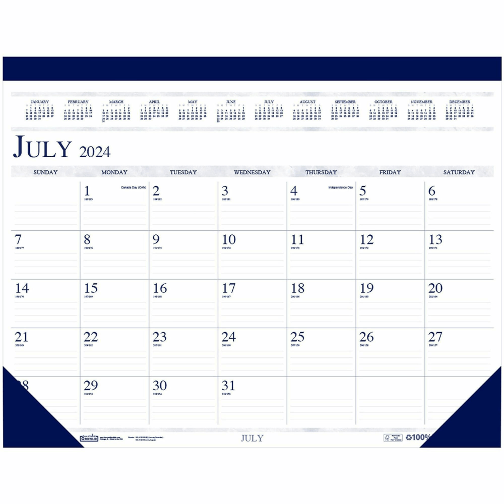 House of Doolittle Academic Desk Pad Calendar, 18in x 13in, July 2022 to August 2023