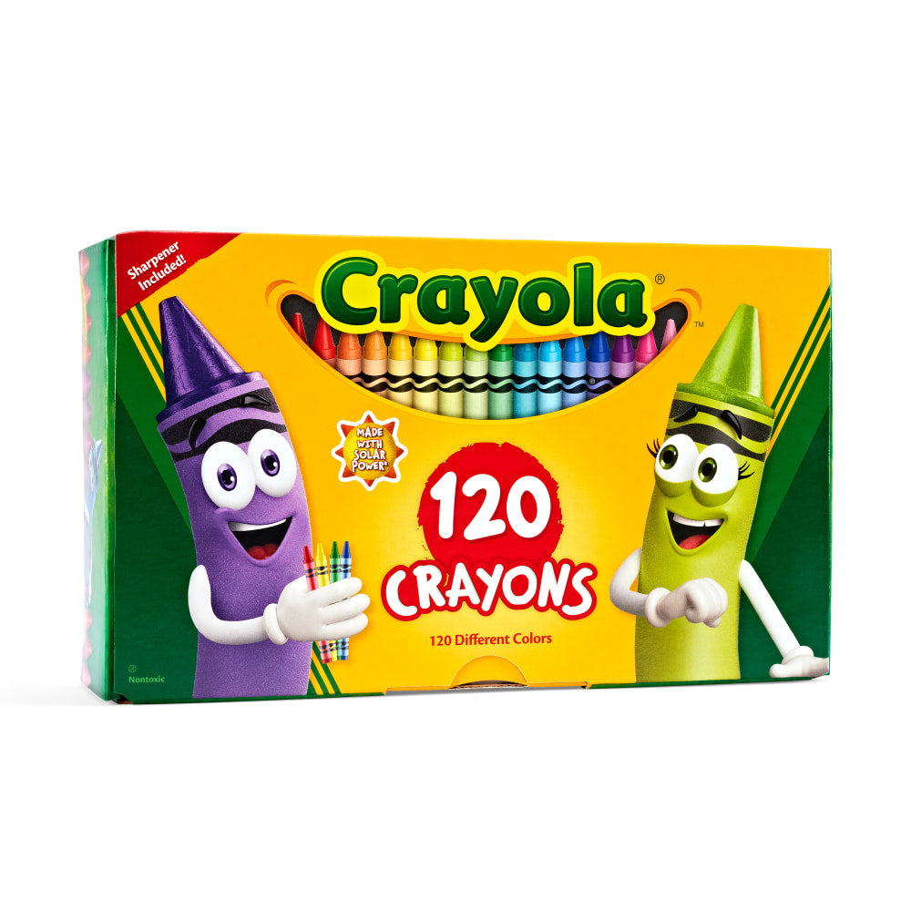 Crayola Standard Crayons, Assorted Colors, Box Of 120 Crayons