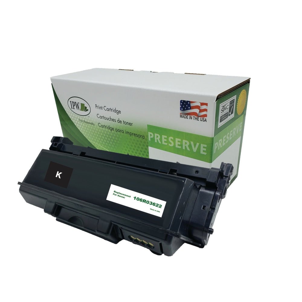 IPW Preserve Remanufactured Black Toner Cartridge Replacement For Xerox 106R03622, 106R03622-R-O