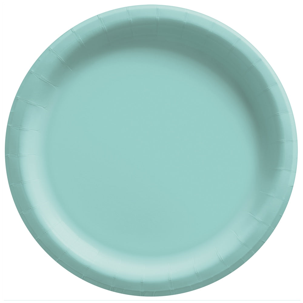 Amscan Paper Plates, 10in, Robin's Egg Blue, 20 Plates Per Pack, Case Of 4 Packs