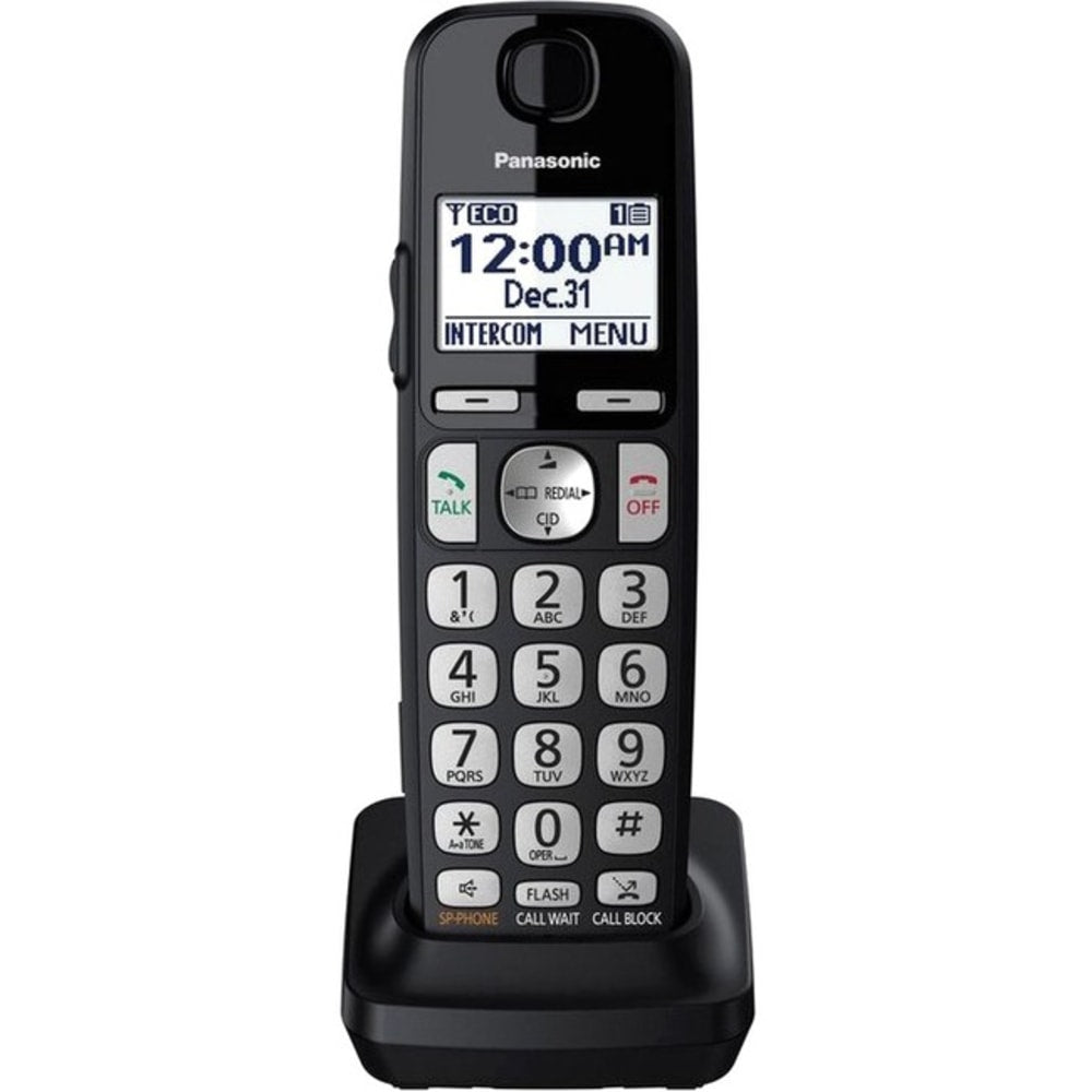 Panasonic DECT 6.0 Cordless Expansion Handset For KX-TGE433B/KX-TGE445B Phone Systems, KX-TGEA40B1