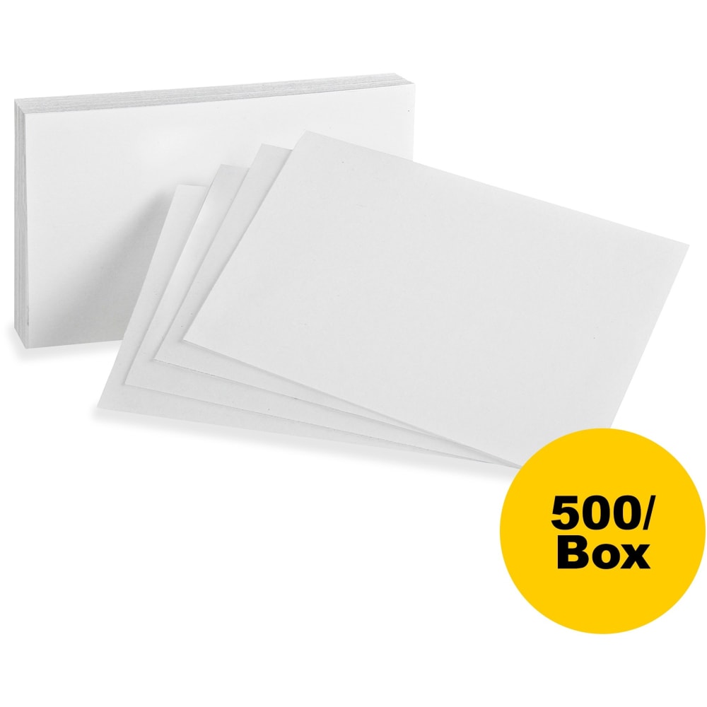 Oxford Printable Index Card - White - 5in x 8in - 85 lb Basis Weight - 500 / Box