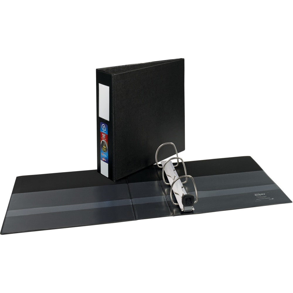 Avery One-Touch EZD Heavy-Duty 3-Ring Binder, 3in D-Rings, Black