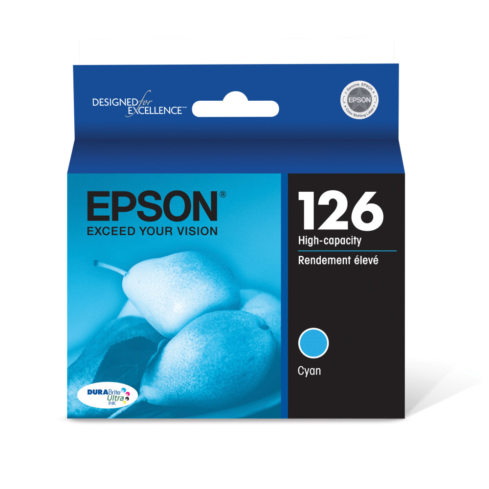 Epson 126 DuraBrite Cyan Ultra-High-Yield Ink Cartridge, T126220