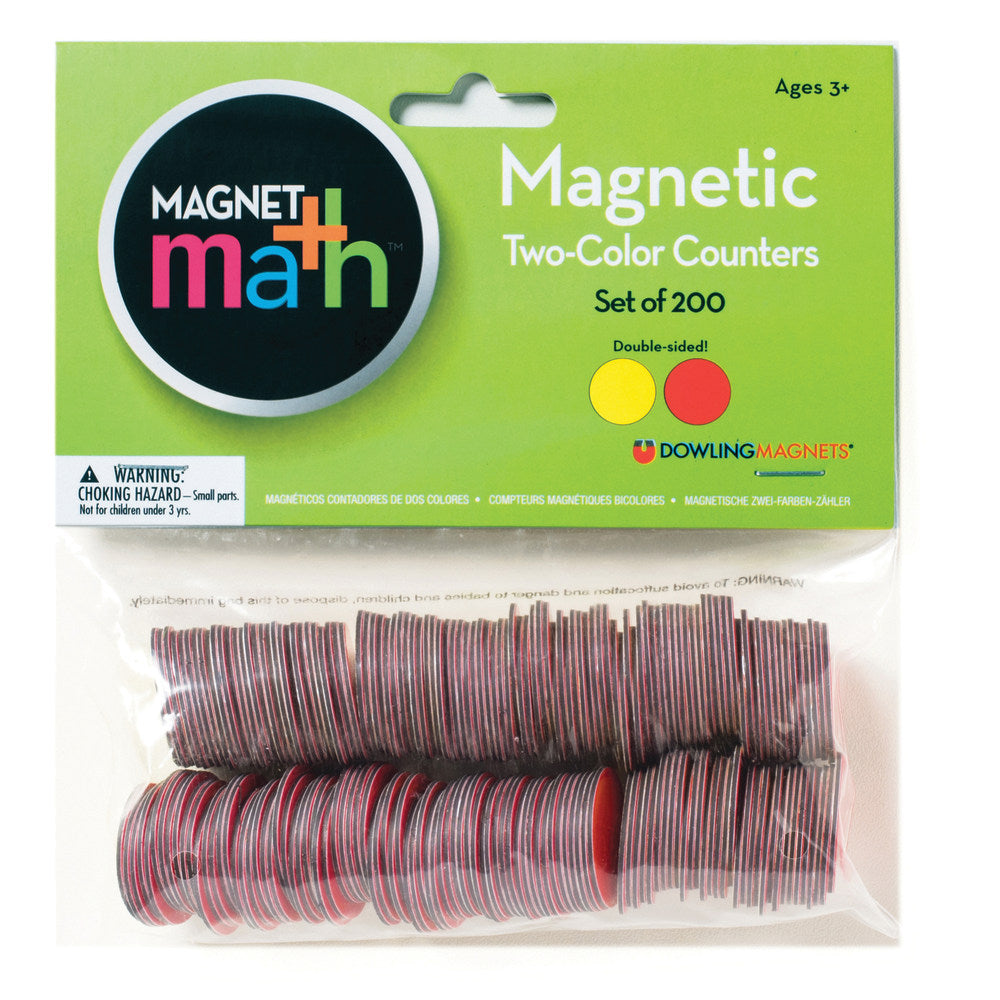 Dowling Magnets Magnetic 2-Color Counters, 1in, Red/Yellow, Pack Of 200 Counters