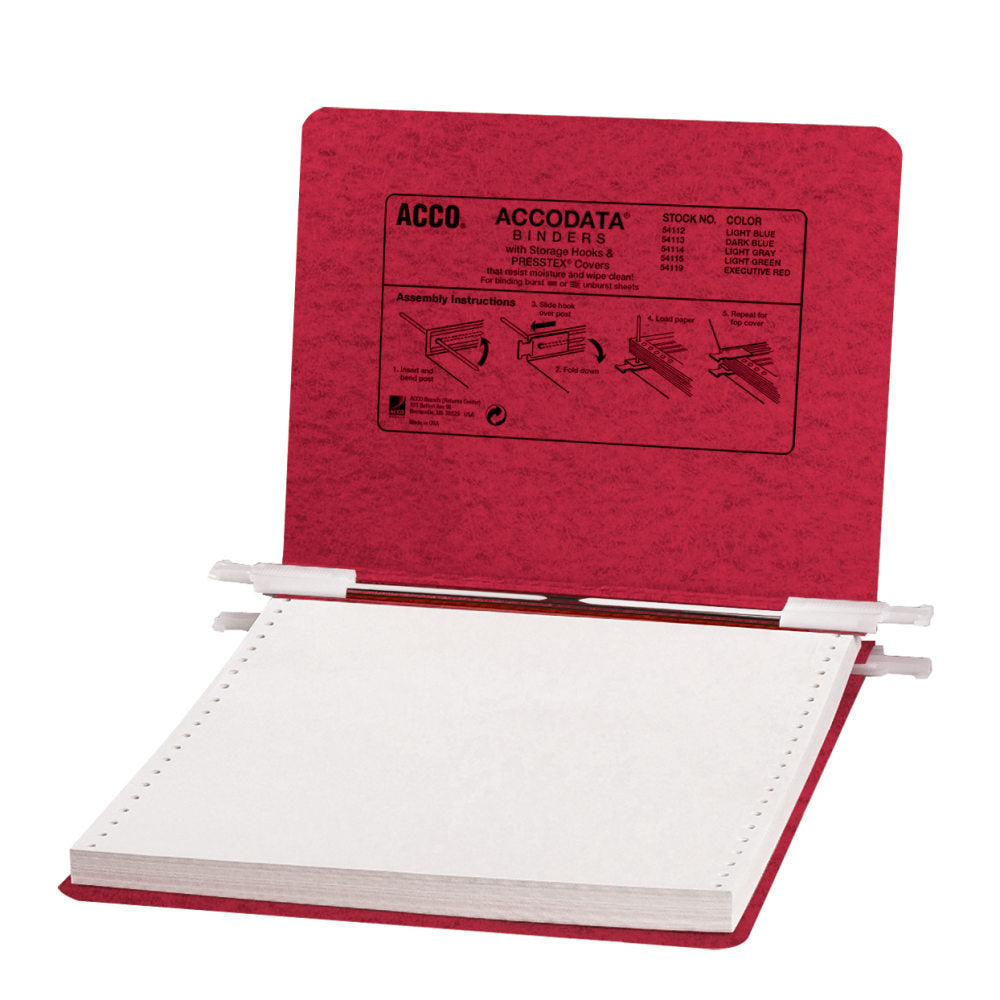 Wilson Jones Presstex Pressboard Data Binder, Red