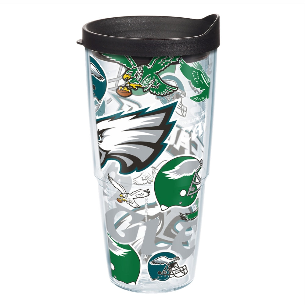 Tervis NFL All-Over Tumbler With Lid, 24 Oz, Philadelphia Eagles