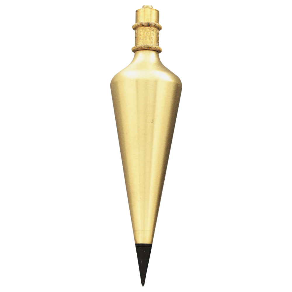 Brass Plumb Bobs, 16 oz, Hardened Steel/Brass