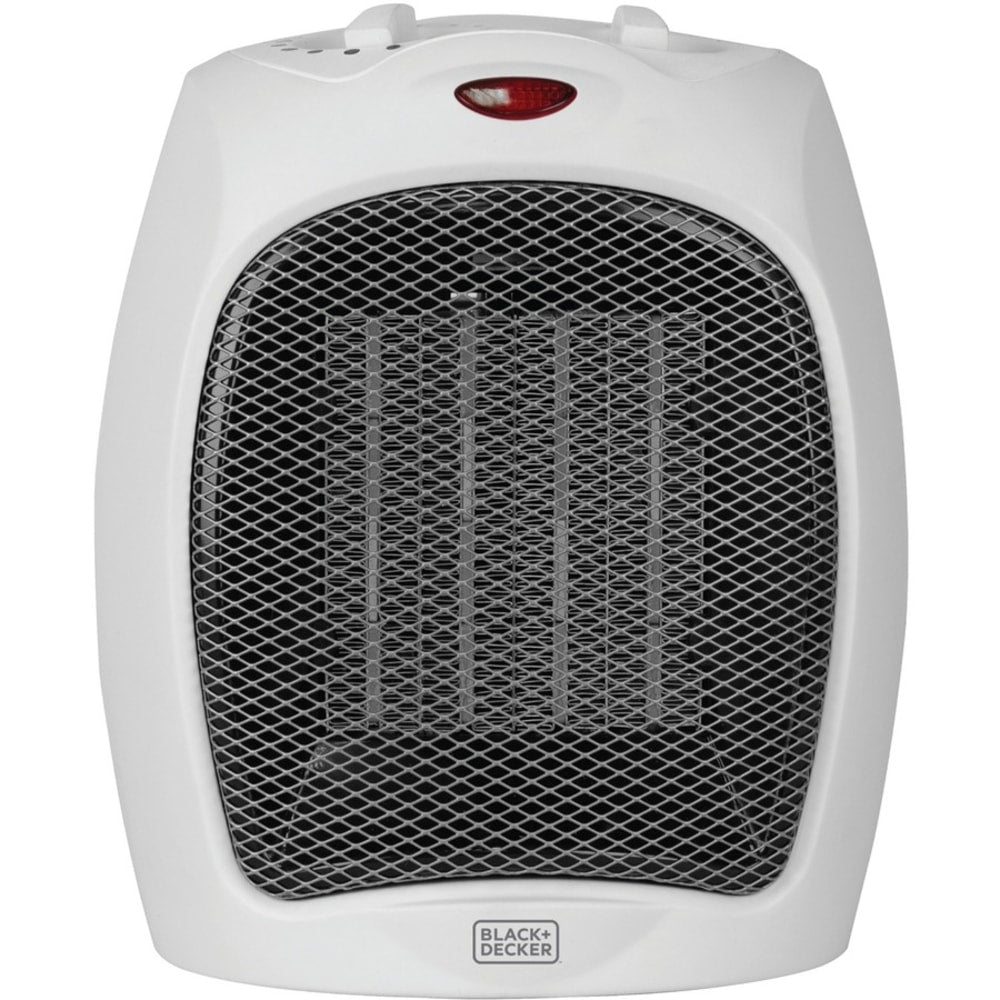 Black+Decker BHDC500W46 1,500-Watt Desktop Ceramic Heater (White) - Ceramic - Electric - Electric - 4 x Heat Settings - 1500 W - Desktop - White