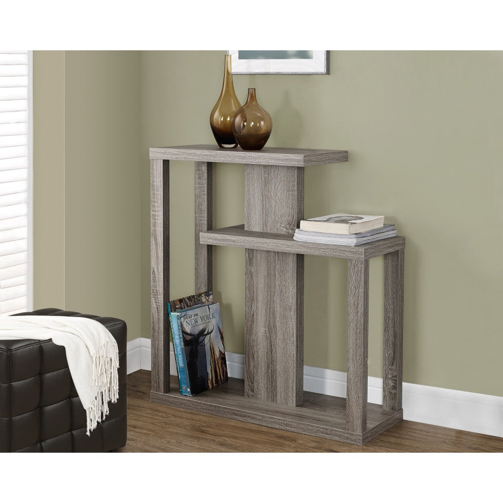 Monarch Specialties Console Table, Staggered, Dark Taupe