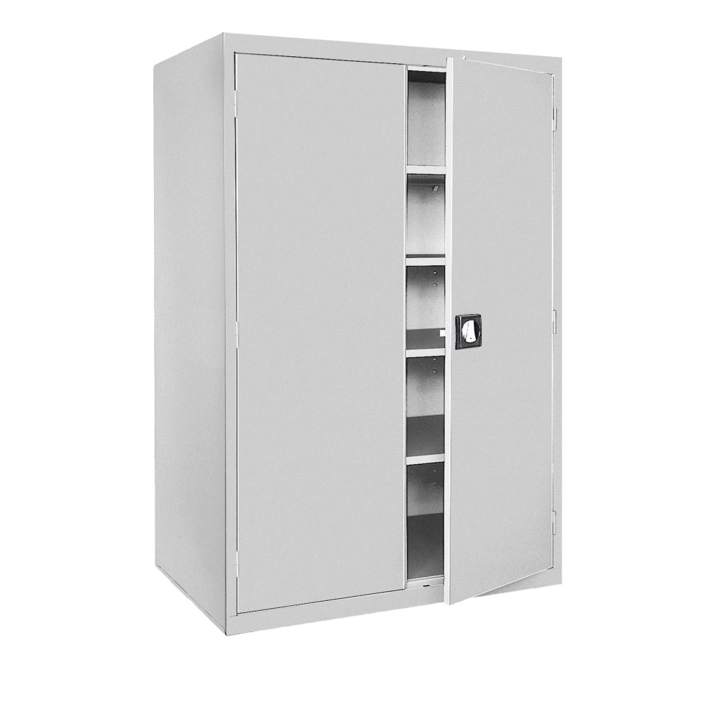 Sandusky Jumbo Steel Storage Cabinet, 72inH x 46inW x 24inD, Dove Gray