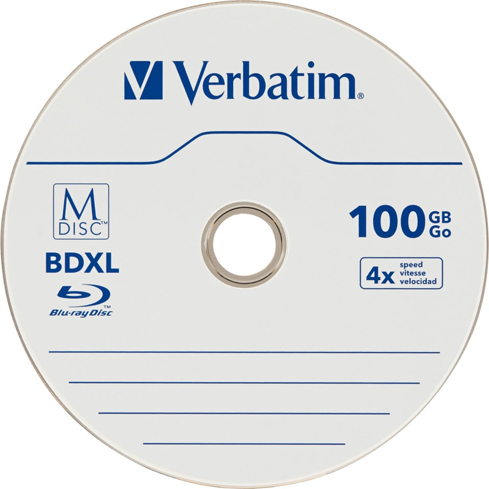 Verbatim M DISC BDXL 100GB 6X with Branded Surface - 25pk Spindle - 25pk Spindle