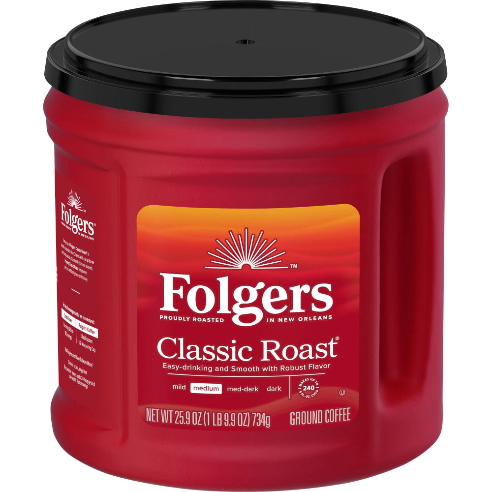 Folgers Classic Roast Ground Coffee, Medium - 25.9 oz - 1 Each