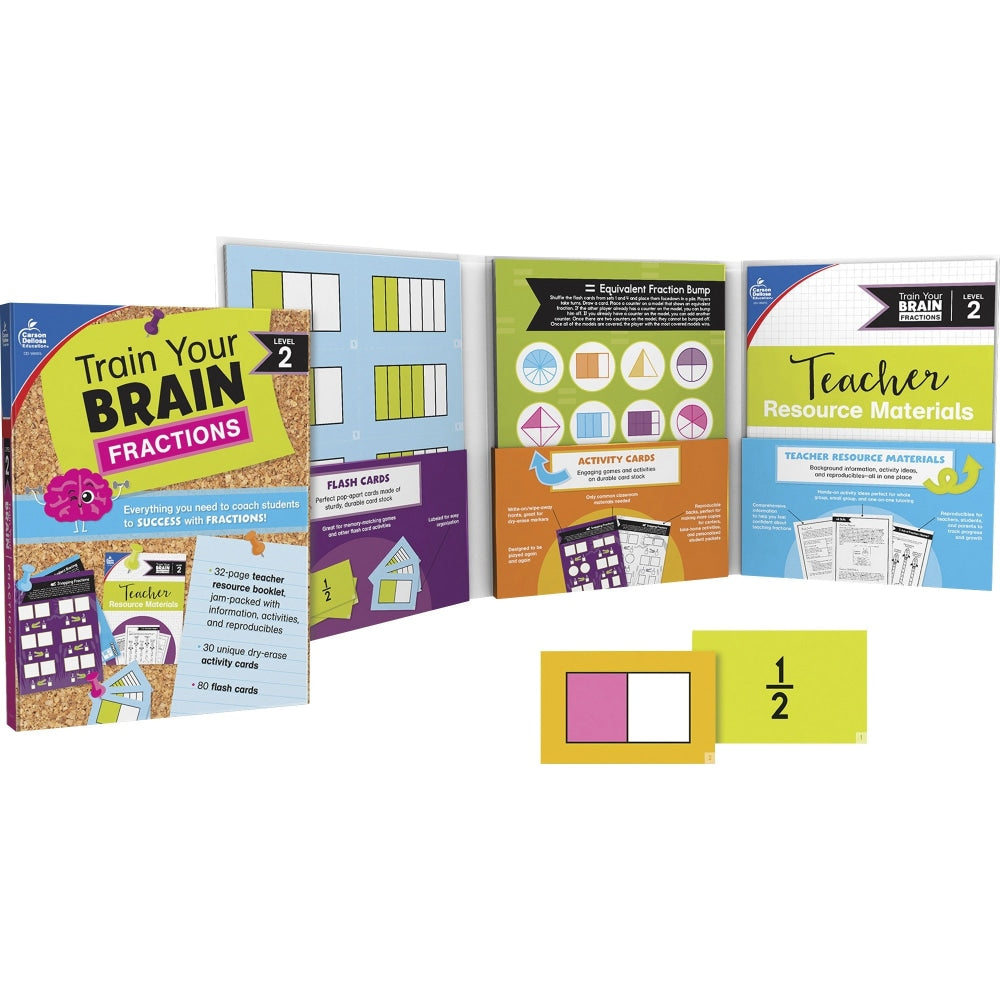 Carson-Dellosa Train Your Brain: Fractions Level 2 Classroom Kit, Grades 3 - 5