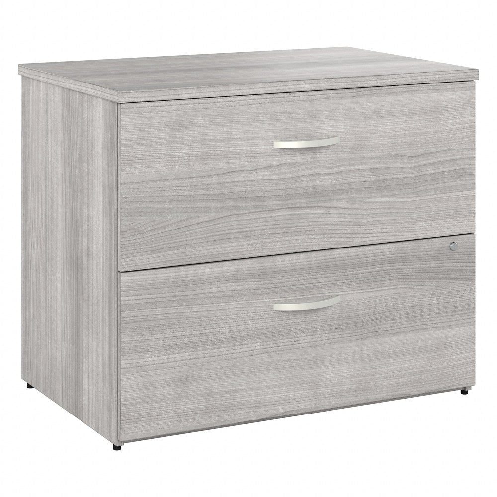 Bush Business Furniture Hybrid 35-11/16inW x 23-3/8inD Lateral 2-Drawer File Cabinet, Platinum Gray, Standard Delivery