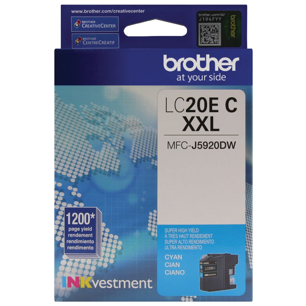 Brother LC20 Cyan Super-High-Yield Ink Cartridge, LC20EC