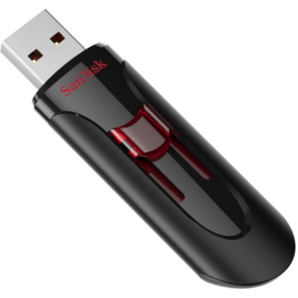 SanDisk Cruzer Glide USB 3.0 Flash Drive, 64GB, Black